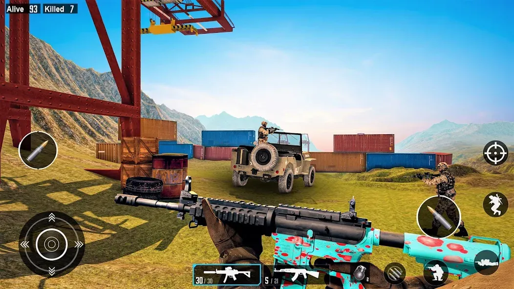 Скачать Commando Gun Shooting Games — Модификация Много денег и патронов — скриншот 2