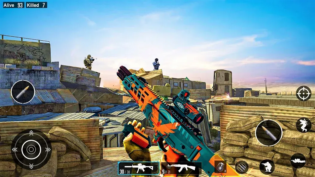 Скачать Commando Gun Shooting Games — Модификация Много денег и патронов — скриншот 4