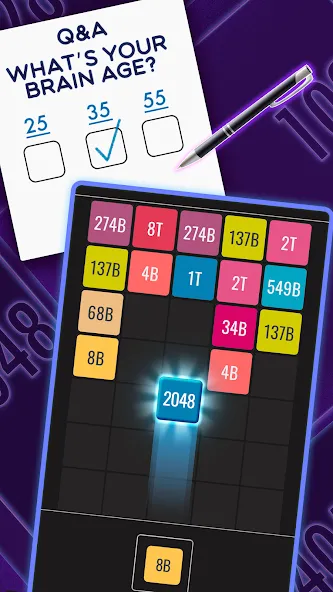 Join Blocks 2048 Number Puzzle — Взломанная версия (Много денег) — скриншот 2