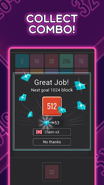 Join Blocks 2048 Number Puzzle — Взломанная версия (Много денег) — скриншот 4