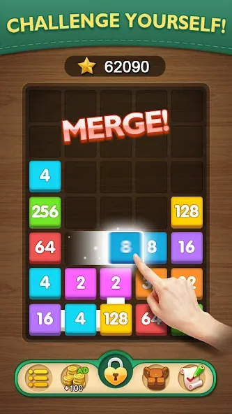 Скачать Merge Puzzle - Number Games с модом — Много денег — скриншот 2