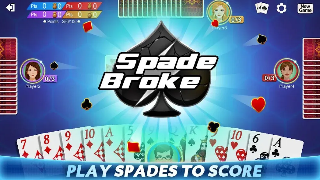 Spades на Андроид — Мод Все открыто — скриншот 3