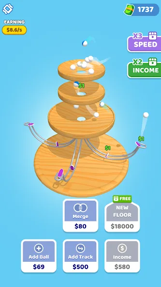 Скачать Spinning Balls MOD APK — Много денег и без рекламы — скриншот 3