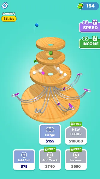 Скачать Spinning Balls MOD APK — Много денег и без рекламы — скриншот 4