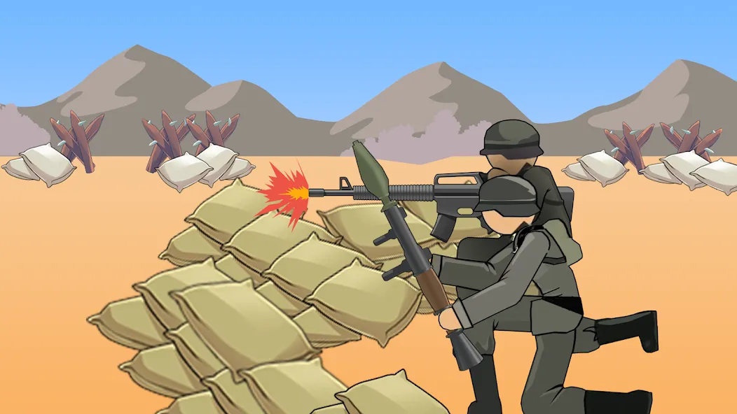 Скачать Stickman WW2 — Модификация Много денег и кристаллов — скриншот 2