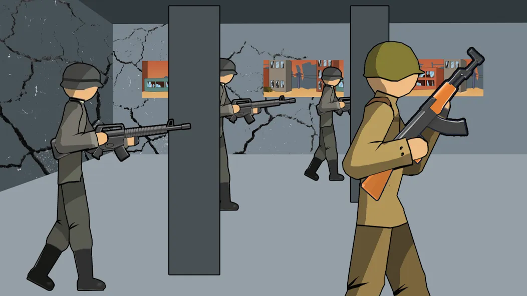 Скачать Stickman WW2 — Модификация Много денег и кристаллов — скриншот 4