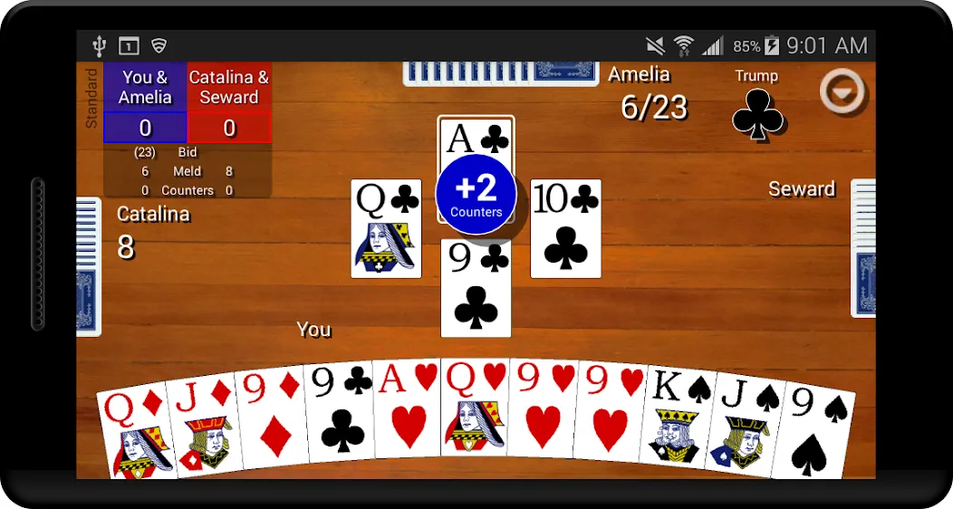 Скачать взломанную Pinochle Classic — Все карты открыты бесплатно — скриншот 1
