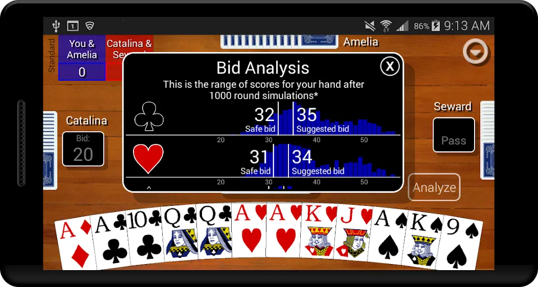 Скачать взломанную Pinochle Classic — Все карты открыты бесплатно — скриншот 3