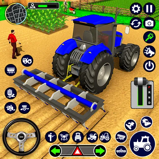 Скачать взломанную Real Tractor Driving Simulator — Много денег — скриншот 1
