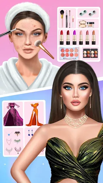 Скачать взлом DIY Makeup: Beauty Makeup Game на Андроид — Все открыто — скриншот 1