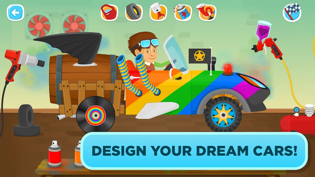 Скачать взломанную Garage Master - games for kids — Все открыто — скриншот 3 Скачать взломанную Garage Master - games for kids — Все открыто — скриншот 3