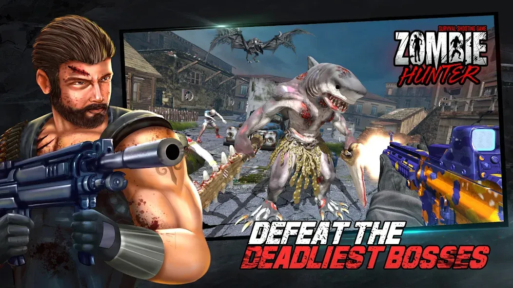 Скачать взлом Zombie Hunter - Shooting Game на Андроид — Много денег — скриншот 2