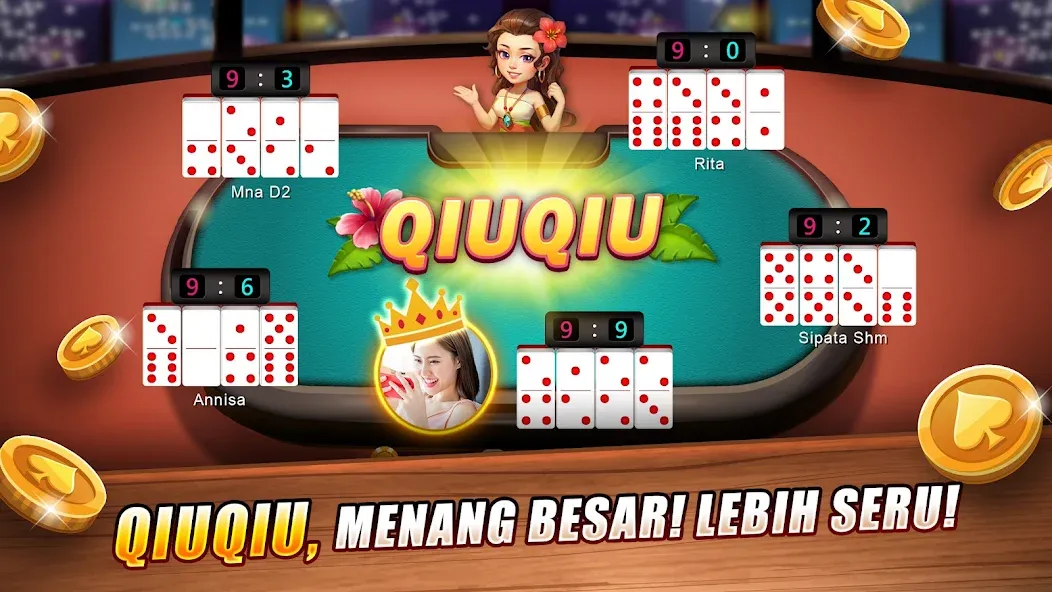 LUXY Domino Gaple QiuQiu Poker — Мод: Много денег — скриншот 2