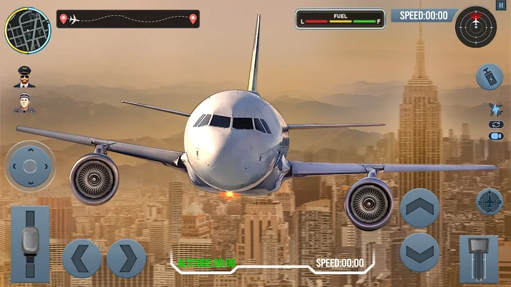 Скачать Airplane Simulator Plane Games на Android — Много денег — скриншот 1