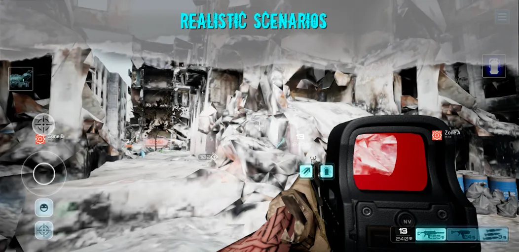 Взломанная Shooter War WW3 CoopValor 2056 на Андроид — Много денег — скриншот 2