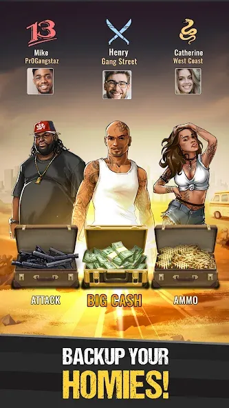 The Gang: Street Mafia Wars MOD APK — Много денег и бесплатные покупки — скриншот 5