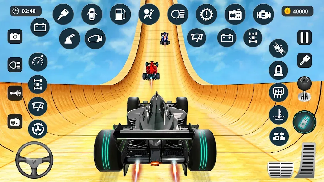 Скачать взломанную Formula Car Stunt - Car Games — Много денег и разблокированные машины — скриншот 2