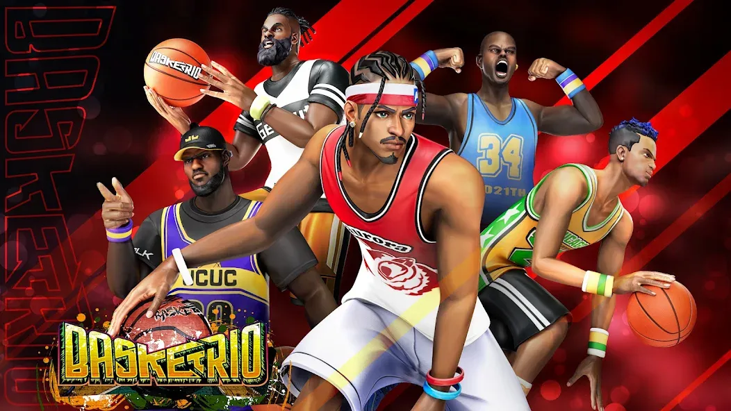 Скачать взломанную Basketrio - Allstar Streetball — Много денег — скриншот 1