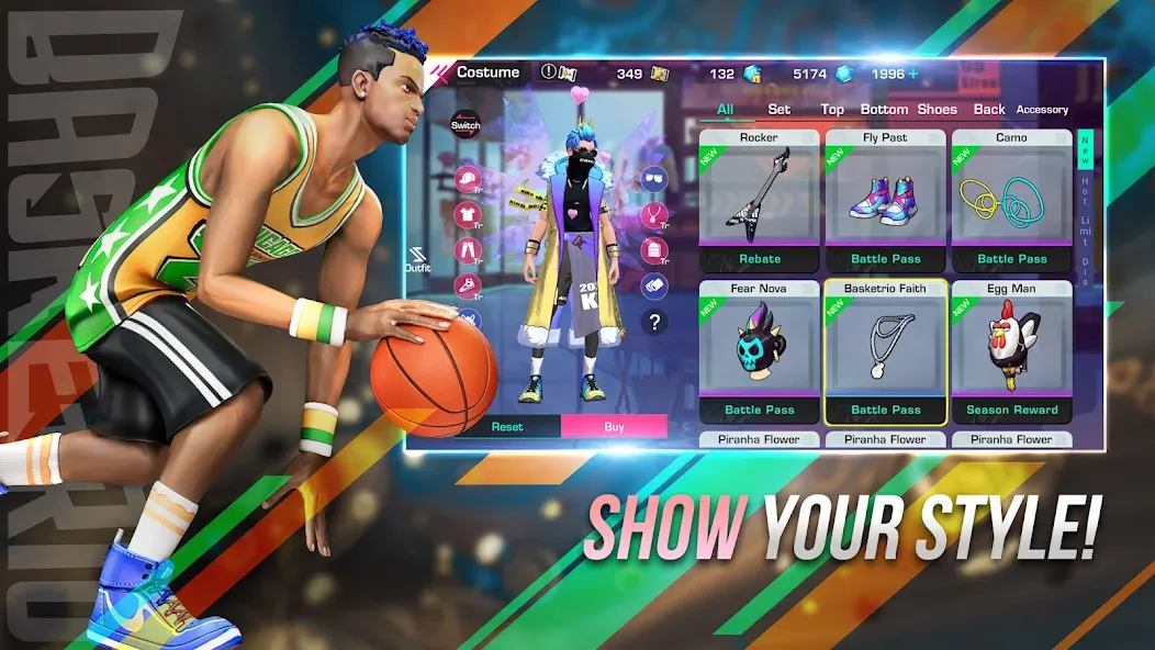 Скачать взломанную Basketrio - Allstar Streetball — Много денег — скриншот 5
