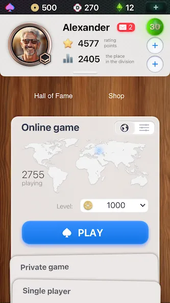 Взлом Durak Championship — Много денег — скриншот 1