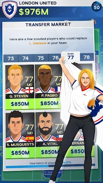 Idle Eleven - Soccer tycoon — Взломанная версия (Много денег) — скриншот 4 Idle Eleven - Soccer tycoon — Взломанная версия (Много денег) — скриншот 4