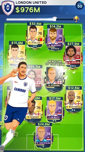 Idle Eleven - Soccer tycoon — Взломанная версия (Много денег) — скриншот 5