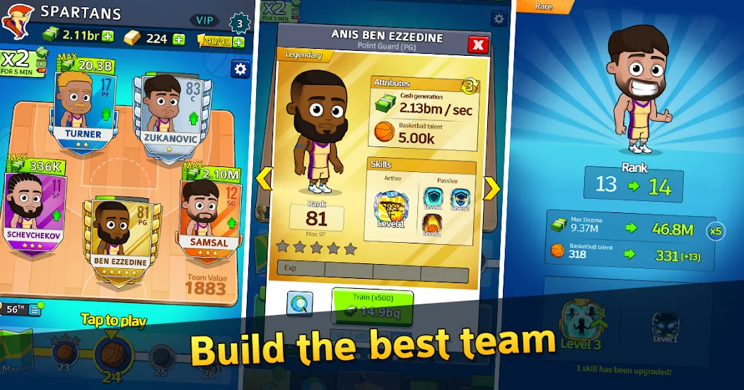 Взлом Idle Five Basketball tycoon — Много денег — скриншот 2 Взлом Idle Five Basketball tycoon — Много денег — скриншот 2