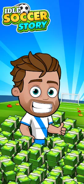 Скачать Idle Soccer Story - Tycoon RPG с модом — Много денег — скриншот 1