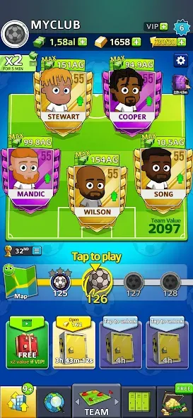 Скачать Idle Soccer Story - Tycoon RPG с модом — Много денег — скриншот 2