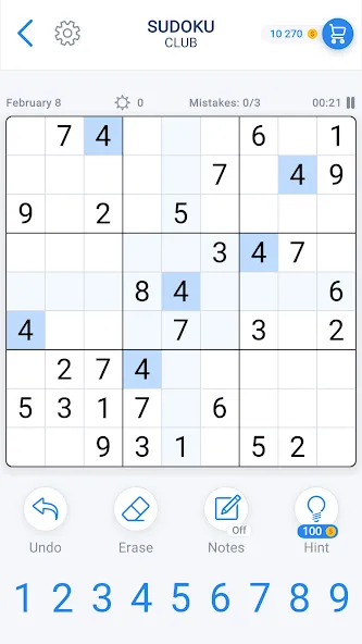 Скачать Sudoku Game - Daily Puzzles (Мод: Все подсказки и премиум разблокированы) на Андроид — скриншот 1