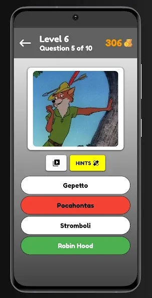Скачать Guess Cartoon Character Quiz — С открытыми подсказками — скриншот 1