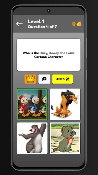 Скачать Guess Cartoon Character Quiz — С открытыми подсказками — скриншот 4