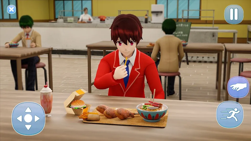 Скачать Anime Boy High School Life 3d MOD APK — Много денег — скриншот 2