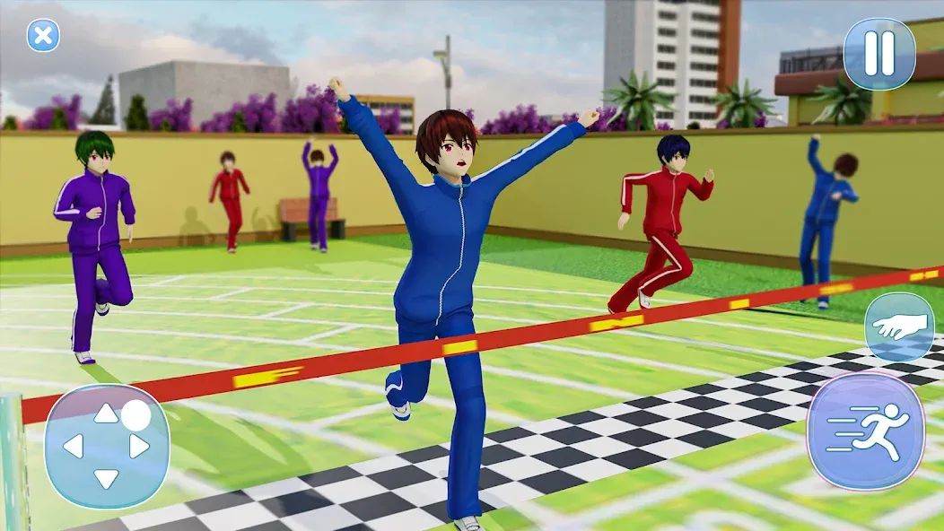 Скачать Anime Boy High School Life 3d MOD APK — Много денег — скриншот 3