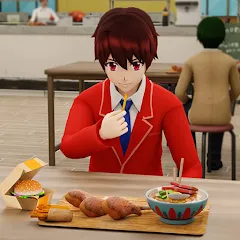 Скачать Anime Boy High School Life 3d MOD APK — Много денег