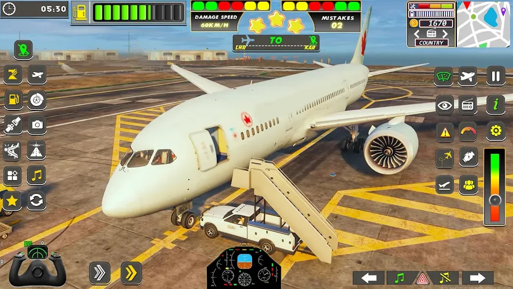 Скачать взломанную Real Flight Sim Airplane Games — Много денег и всё открыто — скриншот 3