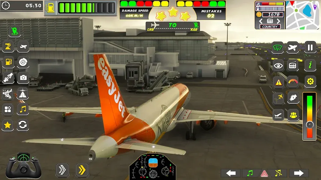 Скачать взломанную Real Flight Sim Airplane Games — Много денег и всё открыто — скриншот 4