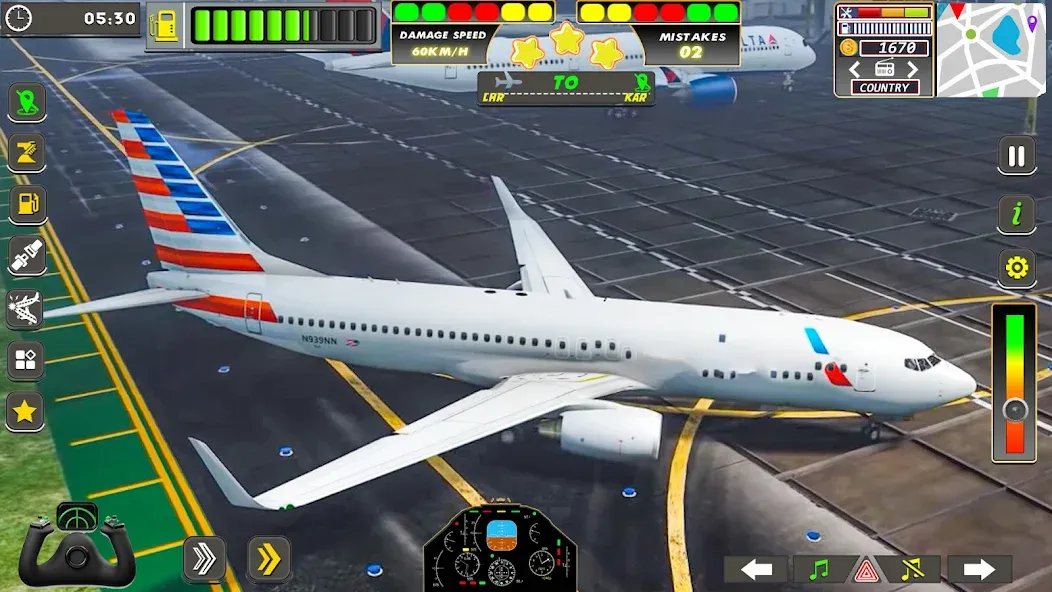 Скачать взломанную Real Flight Sim Airplane Games — Много денег и всё открыто — скриншот 5