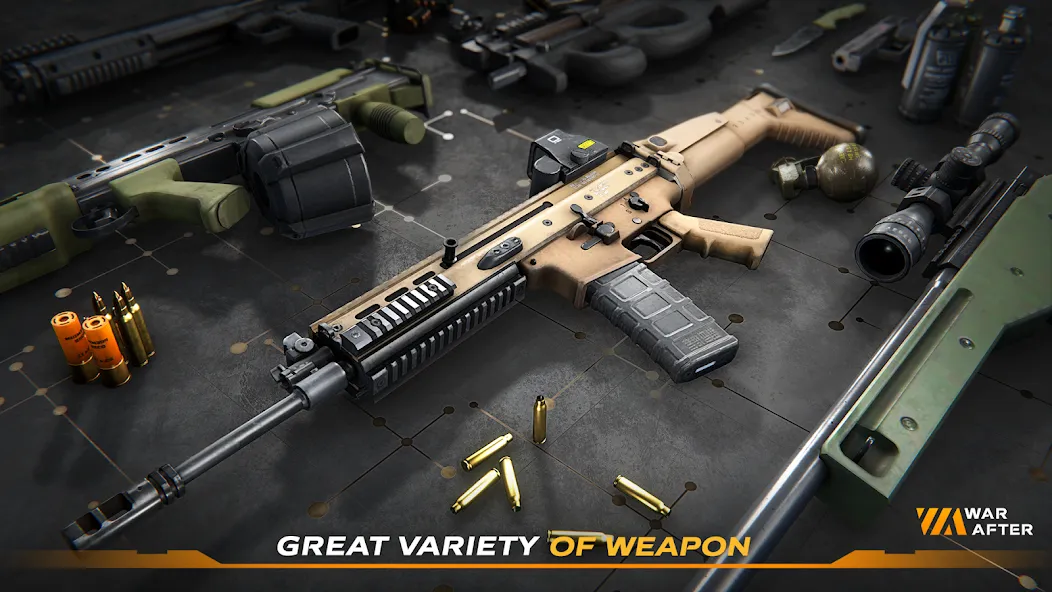 War After: PvP Shooter MOD APK — Много денег и патроны — скриншот 3