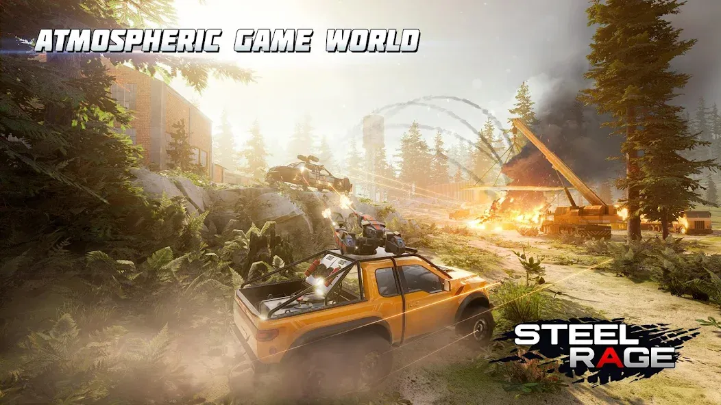 Steel Rage: Mech Cars PvP War Mod APK Много денег — Скачать на Андроид — скриншот 3