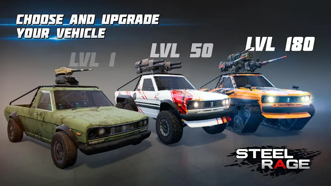 Steel Rage: Mech Cars PvP War Mod APK Много денег — Скачать на Андроид — скриншот 4
