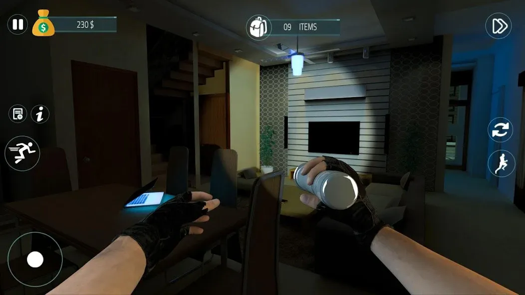 Sneak Thief Simulator: Robbery MOD — Много денег на Андроид — скриншот 1