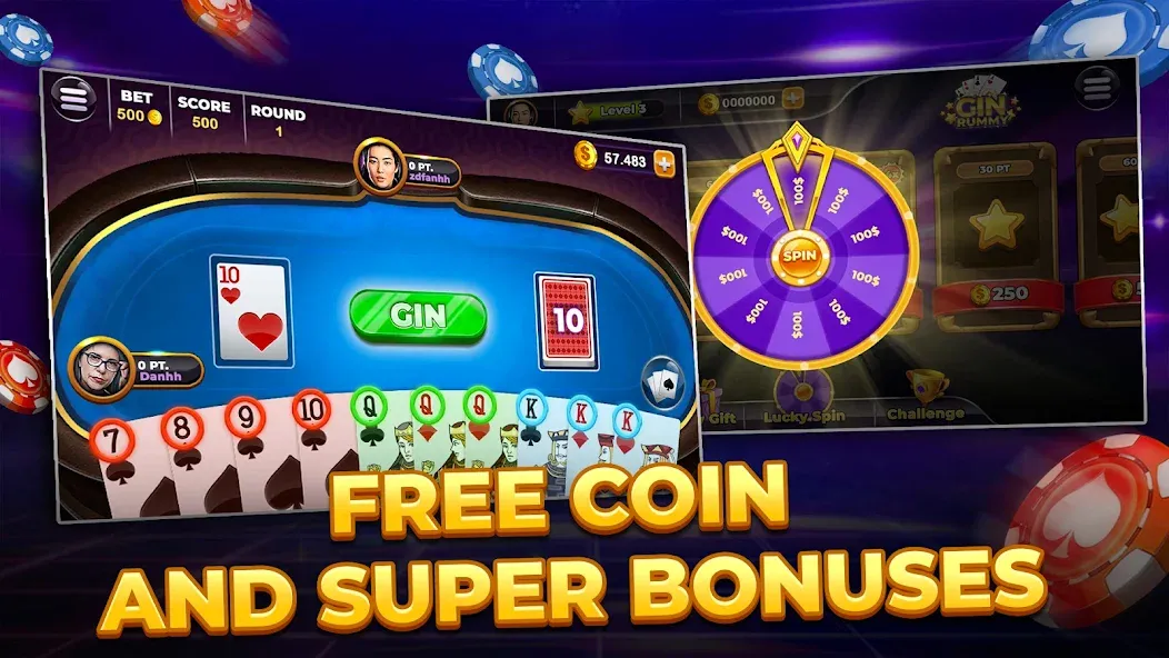 Скачать Gin Rummy - Card Game на Андроид — Без рекламы — скриншот 1