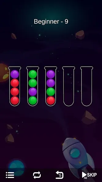 Ball Sort - Bubble Sort Puzzle — Мод: Все уровни разблокированы — скриншот 3 Ball Sort - Bubble Sort Puzzle — Мод: Все уровни разблокированы — скриншот 3