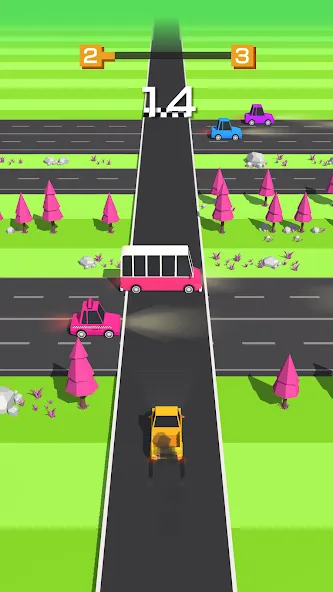 Traffic Run!: Driving Game (Мод Много денег и без рекламы) — скриншот 4