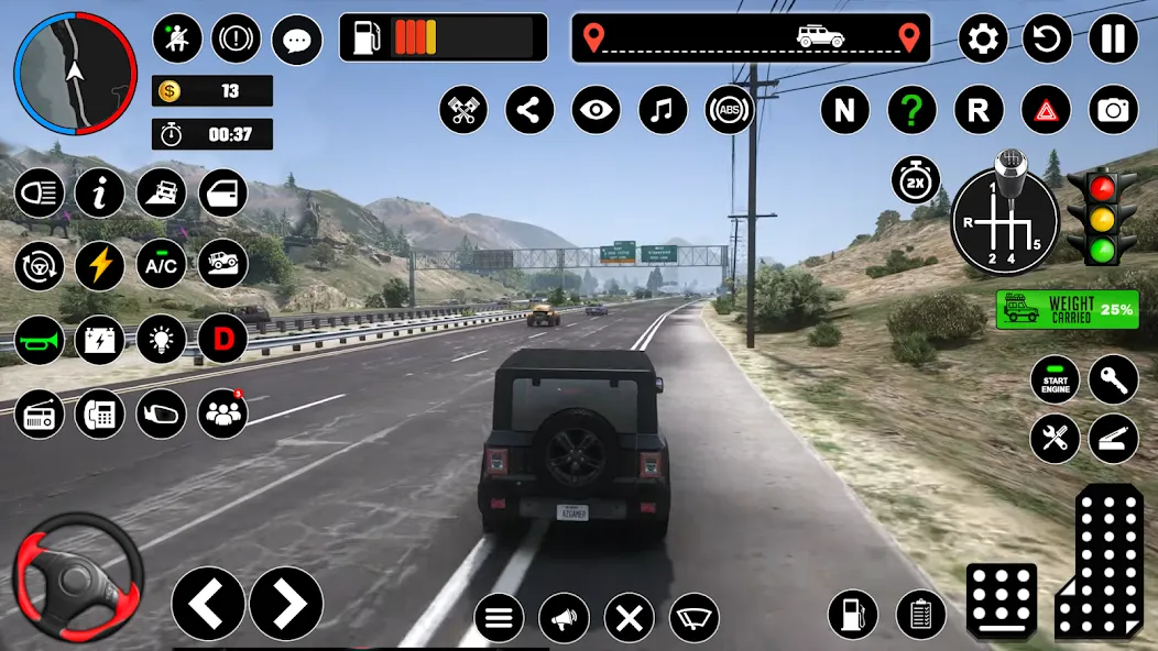 Offroad Jeep Driving & Parking (Мод Много денег) — скриншот 1