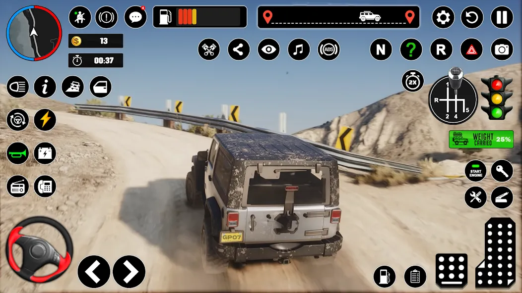 Offroad Jeep Driving & Parking (Мод Много денег) — скриншот 2