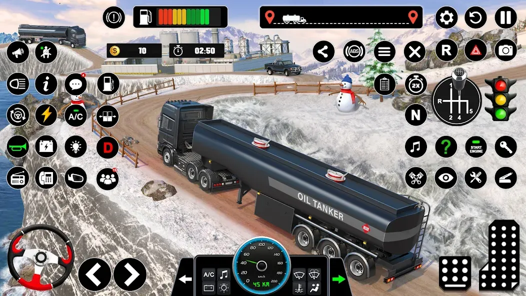 Скачать Oil Truck Games: Driving Games — Модификация Много денег — скриншот 2