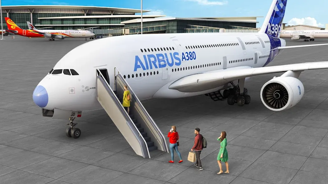 Скачать Airplane Flight Simulator 2023 на Андроид — Много денег и разблокировано всё — скриншот 1