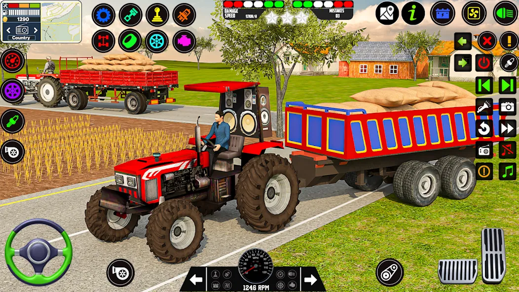 Farming Tractor Game Simulator MOD APK на Android — Много денег — скриншот 5